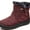 red, variant on FDSKWKY Womens Winter Snow Boots: Comfortable Warm Fur Lined Zipper Outdoor Waterproof Non Slip Boots