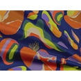 thumbnail image 5 of oneOone Rayon Blue Fabric Abstract Floral Craft Projects Decor Fabric Printed By The Yard 56 Inch Wide, 5 of 8