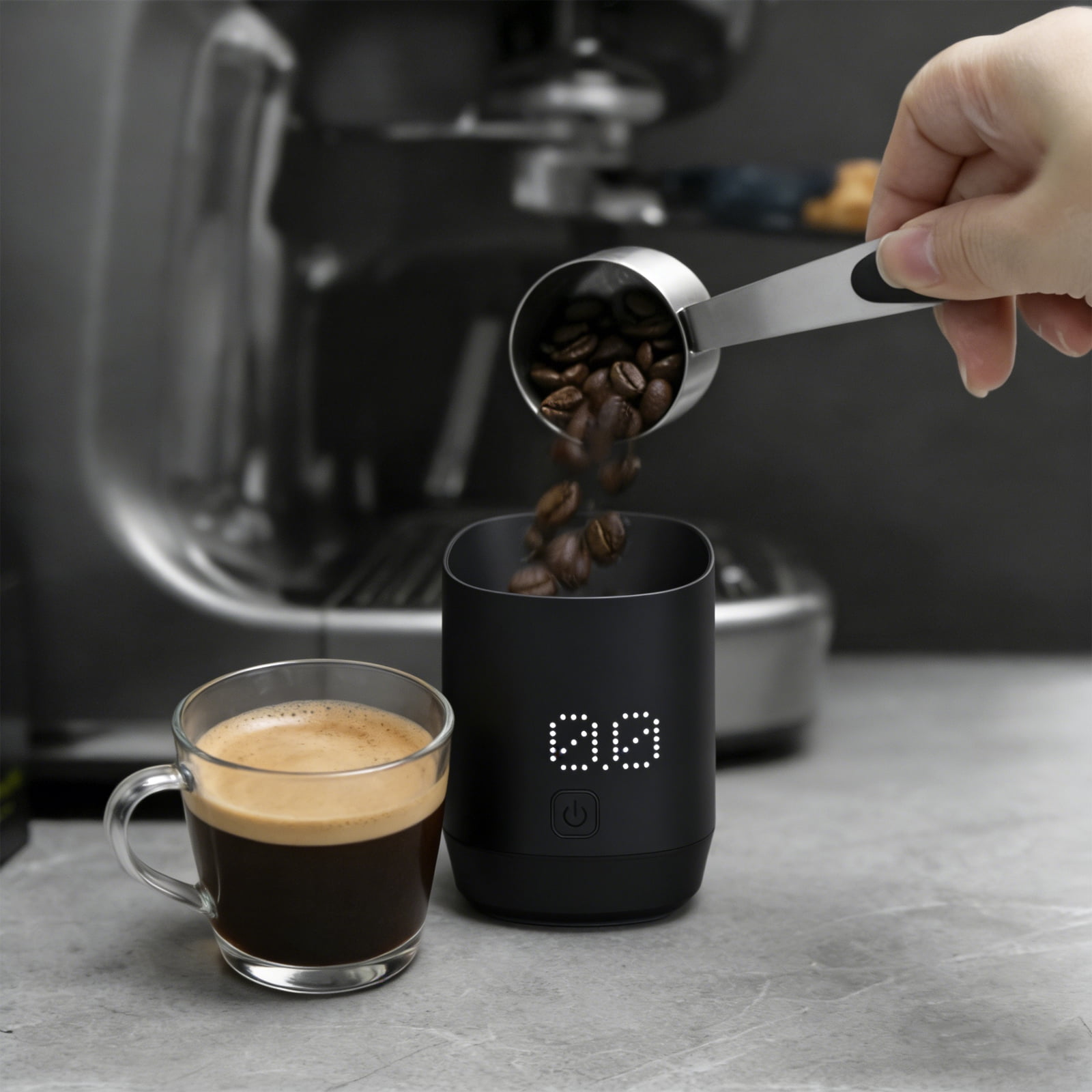 B-Qtech USB-C Charging High-Precision 0.1g 2-in-1 Waterproof Food-Safe LED Display Kitchen Scales