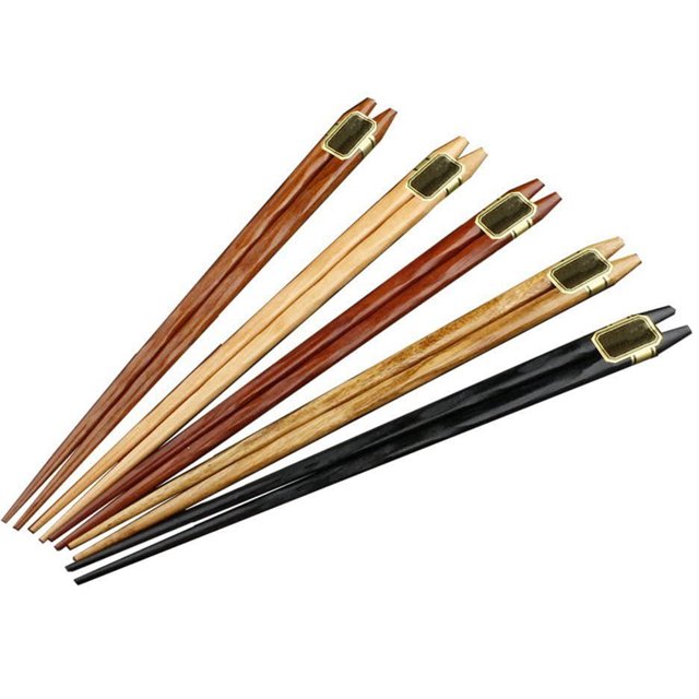 5 pares de palillos naturales, palillos naturales reutilizables de madera, palillos lavables, juego de vajilla Xemadio 2034303
