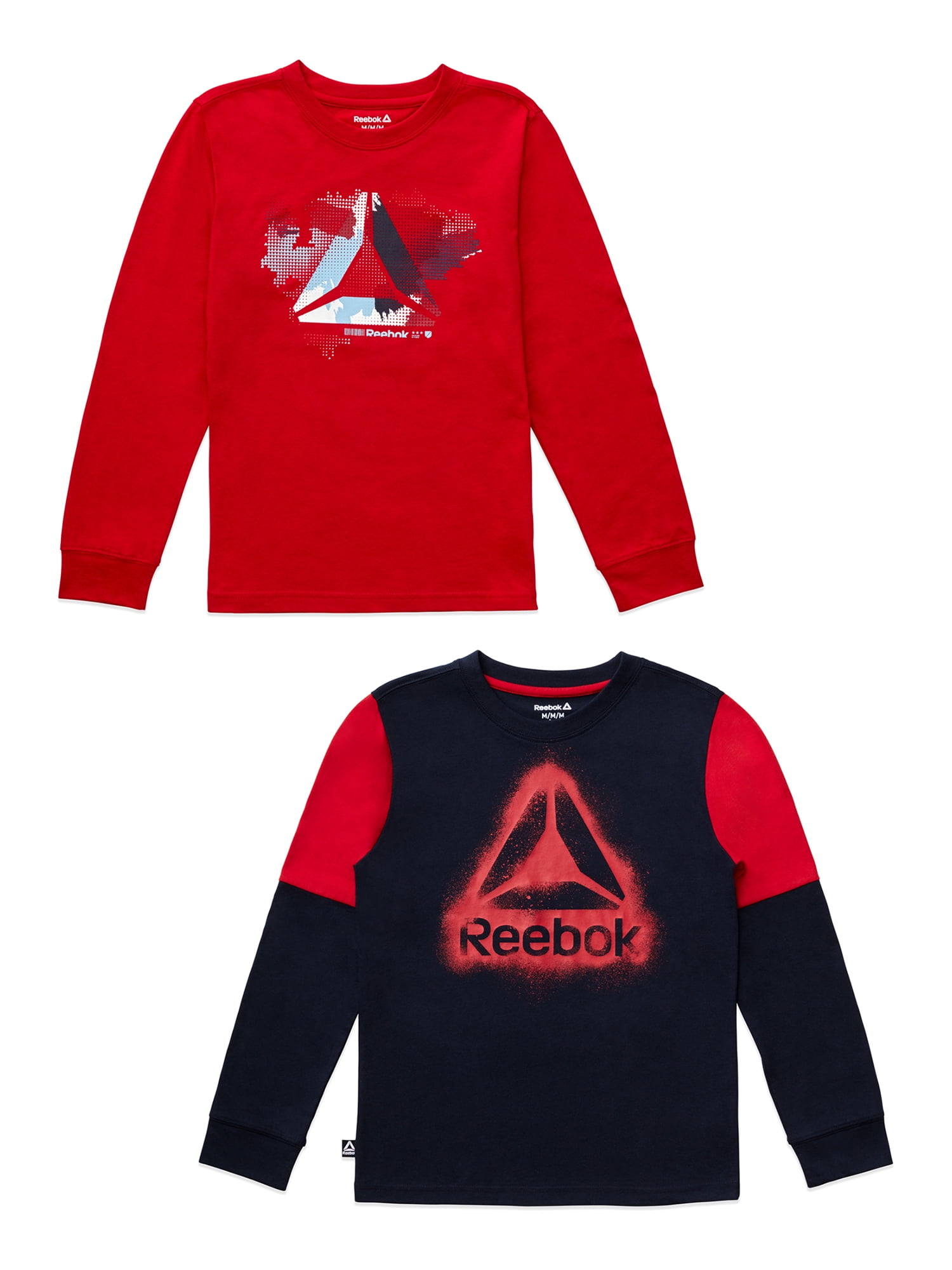 Reebok Boys Graphic Long Sleeve 2-Pack Shirts, Sizes 4-18