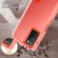 thumbnail image 6 of Feishell Case for Samsung Galaxy A03s 6.5 inch,Heavy Duty 3 Layer Military Protection with Hidden Kickstand Shock Resistant Armor Hybrid Bumper Rugged Rubber Phone Cover,Clear+Orange, 6 of 7