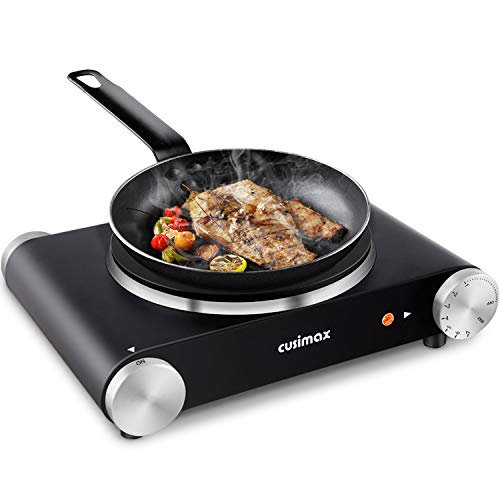 CUSIMAX Portable Hot Plate Burner for Electric Cooking, 1500w Single