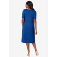 thumbnail image 2 of Jessica London Women's Plus Size Stretch Cotton Square Neck Midi Dress, 2 of 3