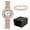 Rose Gold, variant on Mightlink 3/Set Watch Bracelet Set Shiny Quartz Movement Accurate Time Adjustable Strap Exquisite Electroplated Stainless Luxury Wrist Decoration Watch Bracelet Set Lady Jewelry