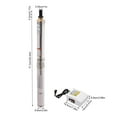 thumbnail image 4 of ToppiJoy 110V, 60Hz Deep Well Submersible Pump, Stainless Steel Water Pump for Industrial, Irrigation&Home Use (0.25KW, 0.33HP), 4 of 11