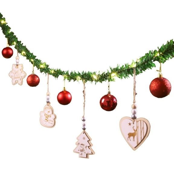 FastXmas Christmas Snowflake Tinsel Garland LED Lighted Metallic Tinsel Twist Garland Xmas Glitter Ceiling Hanging Decorations for Christmas New Year Holiday Tree Home Indoor Outdoor Decor