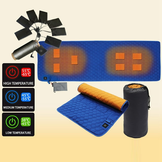 Coussin Chauffant Polyvalent Alimenté par USB et Doublure de Sac de Couchage pour Camping en Plein Air Aventures de Randonnée