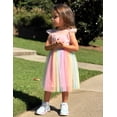 thumbnail image 3 of Arshiner Girls Toddler Dress Summer Ruffle Sleeve Mesh A Line Formal Party Tulle Dresses with Pockets, 3 of 6