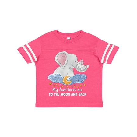 

Inktastic My Aunt Loves me to the Moon and Back Elephant Family Gift Toddler Boy or Toddler Girl T-Shirt