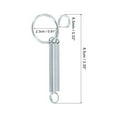 thumbnail image 2 of Unique Bargains 3.3' Cage Door Hook, 4Pcs Stainless Steel Finger Ring Elastic Spring Wire Latch Hook, Silver, 2 of 6