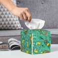 thumbnail image 6 of Tissue Funny Animals in Jungle Box Cover Holder, Square by Xecao - Leather Decorative Organizer for Tabletop, Bathroom, Car, Office, 6 of 8