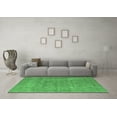 thumbnail image 3 of Ahgly Company Indoor Square Oriental Emerald Green Industrial Area Rugs, 8' Square, 3 of 4