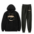 thumbnail image 4 of Xg merch Woke Up  hoodies suits pocket drawstring hoodies sweatshirt Strap sports pants, 4 of 6