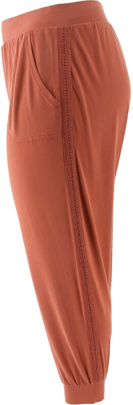 G Giuliana Luxe Knit Ankle Pant Baked Clay L Tall NEW 658-852
