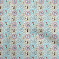 thumbnail image 1 of oneOone Cotton Poplin Aqua Blue Fabric Circus Sewing Fabric By The Yard Printed Diy Clothing Sewing Supplies 56 Inch Wide-aB, 1 of 5