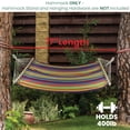 thumbnail image 4 of Northlight Striped Woven Two Person Double Hammock - 77" x 59" - Red and Green, 4 of 8