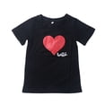 thumbnail image 2 of Mommy and Me Shirts Love Heart Printed Short Sleeve T-Shirt Tops Blouse Mother Daughter Matching Clothes Outfits, 2 of 9
