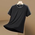 thumbnail image 3 of Camiseta de seda de hielo para hombre, camisetas informales transpirables y frescas de verano, ropa de trabajo, ropa de moda, ropa de abrigo de manga corta, 3 of 4