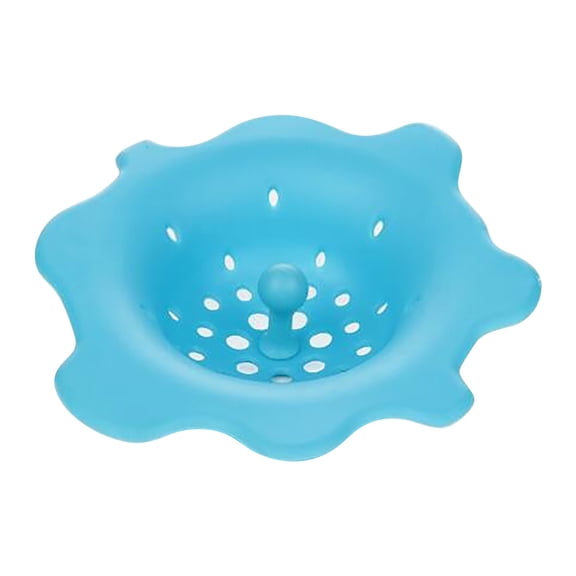 Silicone Drain Cover with Filter - Hair & Debris Trapper, Easy Install - for Kitchen Sinks & Bathroom Drains - Waterproof, Durable Material