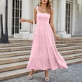 thumbnail image 1 of Gspmoly Robe pour Femmes, Mode Femme Décontractée à Col en V Imprimé Sans Manches Mi-Longue Robe Taille Robe Formelle pour Femmes Cadeaux de Vacances, 1 of 6