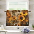 thumbnail image 7 of Coolnut 36 Inch Length Kitchen Curtains Sunflowers 2 Panels Half Window Sheer Curtains Rod Pocket Farmhouse Short Drapes for Bathroom Cafe Basement Home Decor, 7 of 7
