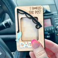 thumbnail image 4 of Personalized Dad Car Photo Frame Visor Clip, Custom Name I hooked the best Father's Day Gift Visor Clip, Fridge Photo Magnet, Wallet Size Photo Frame, 4 of 5