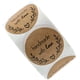 thumbnail image 2 of 1 rollo/500 unidades de pegatinas románticas de papel kraft autoadhesivas para manualidades, etiquetas para repostería, embalaje y envoltorios de regalo., 2 of 7