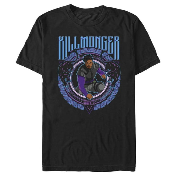 Men's Marvel What if…? Killmonger Graphic Tee Black Medium