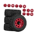 thumbnail image 4 of 4 ruedas y neumáticos para camión RC 1/10, piezas de coche RC, durabilidad, resistentes, repuestos profesionales, accesorios de repuesto para Rojo, 4 of 8