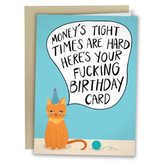  NobleWorks - 1 Humor Birthday Card with Envelope - Funny  Cartoons for Birthday Greetings, Celebration Notecard - Bunny Selfies  C2750BDG