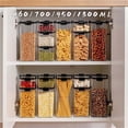 thumbnail image 4 of EIGTHTAIL Food Storage Container with Airtight Lids Kitchen Rice Dispenser Spices Baking Flour Organizer Case Indoor Houseware Kitchen 1300ML, 4 of 11