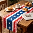 thumbnail image 4 of Dtchengua July 4th Table Runner - Patriotic Red Blue and White Decoration for 250th Anniversary Memorial Day Independence Day USA American Holiday Kitchen Dining Room Decor Party, 4 of 7
