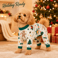 thumbnail image 6 of Kuoser Christmas Tree Pattern Dog Pajamas,Christmas Dog Soft Onesie for Small Medium Large Dogs, White, M, 6 of 7