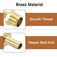 thumbnail image 4 of Brass Hose Barb Fittings 6 Pack 3/8" Barbx1/2" NPT Male Brass Barb Pipe Fitting, 4 of 6