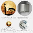 thumbnail image 5 of Designart African Woman and Lonely Tree'African Landscape Metal Circle Wall Art, 5 of 5
