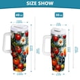thumbnail image 6 of Yayeee 30oz Stainless Steel Tumbler with Straw and Handle Double-Wall Insulated Travel Water Bottle, Red Tomatoes, 6 of 8