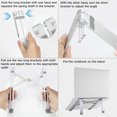 thumbnail image 4 of fashionhome Support pour Ordinateur Portable Bureau à Domicile Pliable Réglable, Argent, 4 of 9