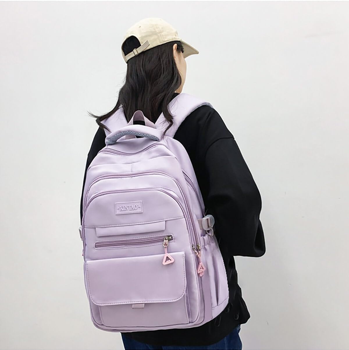 BTEPSGA Large School Backpack, College Aesthetic Laptop Bookbag for Women,Purple