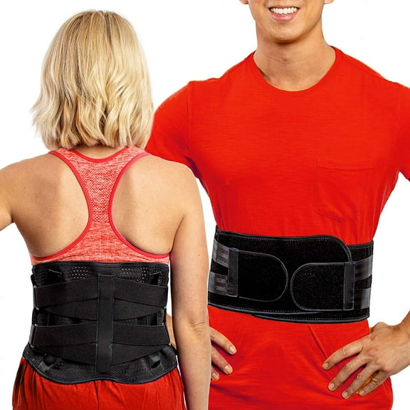Lower Back Brace by FlexGuard Support - Lumbar Support Waist Backbrace for Back Pain Relief