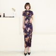 thumbnail image 1 of Vestido cheongsam largo de verano y otoño Vestido de mujer ajustado Rendimiento, 1 of 6