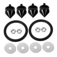 thumbnail image 5 of HEMOTON Car Bumper Fasteners Kit with Aluminum Alloy Material for Front and Rear Use Black Color 1 Set, 5 of 8