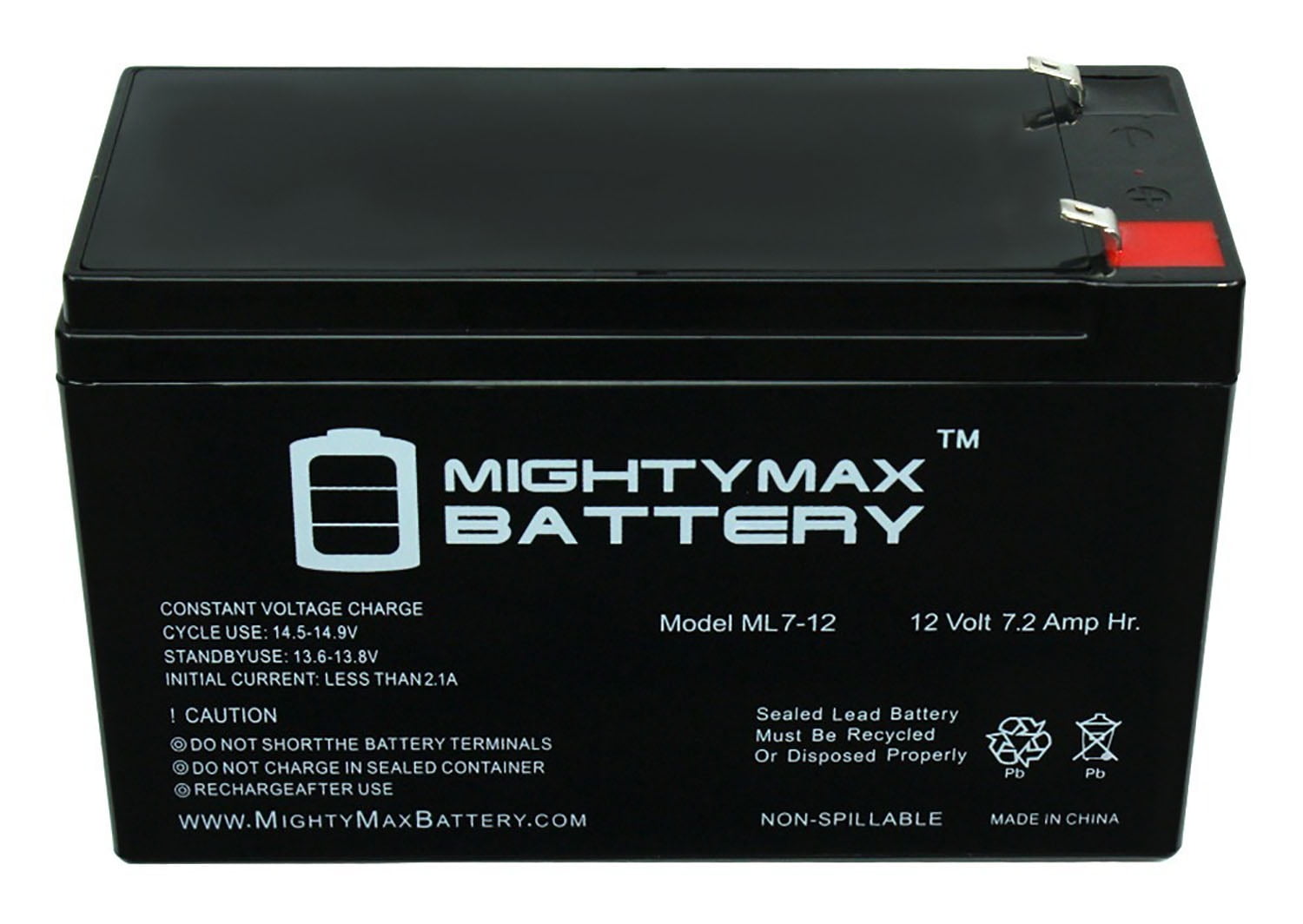 Mighty Max 12V 7Ah Compatible Battery for UPS APC Back-UPS APC RS 800VA 4 Pack