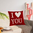 thumbnail image 6 of Happy Valentines Day Pillow Covers 18x18 Set of 4 Red Love Heart Throw Pillow Covers Wedding Anniversary Pillow Covers Pillow Cases Home Outdoor Sofa Couch Cushion Covers (18 by 18), 6 of 6