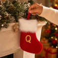 thumbnail image 4 of Christmas Stocking Featuring Red Velvet Texture and Personalized Letter Design, Christmas Tree Decorations for Holiday Decor and Cozy Family Gatherings, Christmas Gift Christmas, 4 of 7