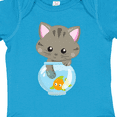 thumbnail image 4 of Inktastic Cute Cat, Little Cat, Kitty, Kitten, Fish Bowl Girls Baby Bodysuit, 4 of 5