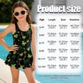 thumbnail image 5 of DISNIMO Jamaican Flag Print Girls Swimsuits Palm Tree Print One Piece Swimwear with Skirt Sleeveless Bathing Suit U Neck Swim Dress for Kids Girls, 5 of 8