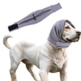 thumbnail image 1 of Diadema ajustable para perros que calma con cintas mágicas, capucha para perros para la ansiedad, mantiene el calor, color púrpura claro, 1 of 7