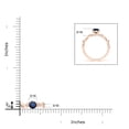thumbnail image 4 of Angara Natural 0.6 Ct. Blue Sapphire with Diamond Side Stone Ring in 14K Rose Gold for Women (Ring Size: 3.5), 4 of 9