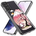 thumbnail image 2 of MUNDAZE Samsung Galaxy S21 FE Shockproof Clear Hybrid Protective Phone Case Kawaii Manga Pink Cherry Blossom Fuji Mountain Mochi Girl Cover, 2 of 5